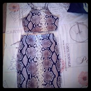 Snake skin two-piece